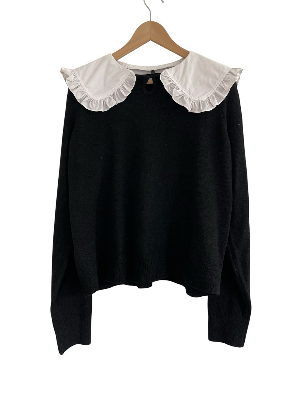 Mango Peter Pan Collar Sweater NWT Size 3X Plus Size Coquette Career - Picture 2 of 15